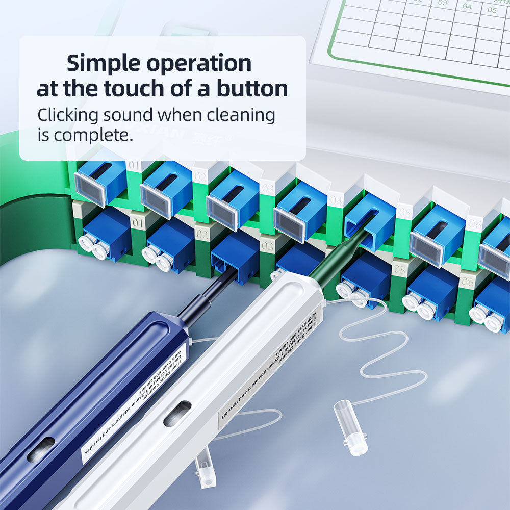 Fiber Optic Cleaning Pen Tool Kit for 1.25mm & 2.5mm Connectors
