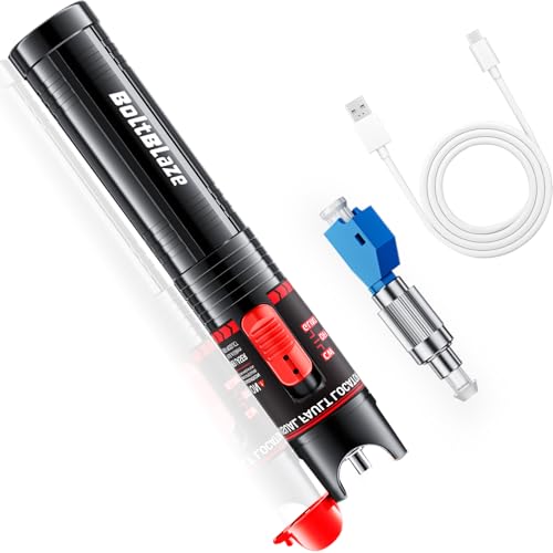 Rechargeable VFL Fiber Optic Tester Kit with FC to LC Adapter