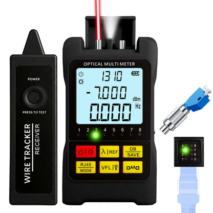 Portable 5-in-1 Fiber Optic Tester with OPM, 15mW VFL & Cable Finder
