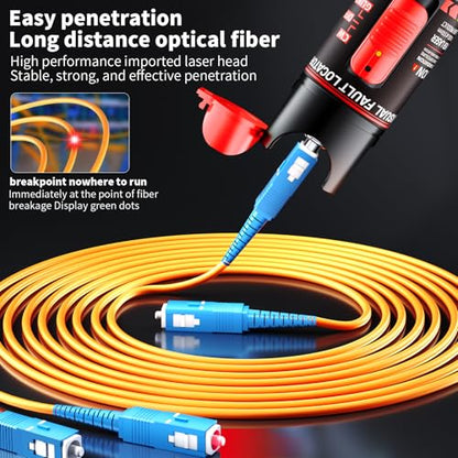 Rechargeable VFL Fiber Optic Tester Kit with FC to LC Adapter