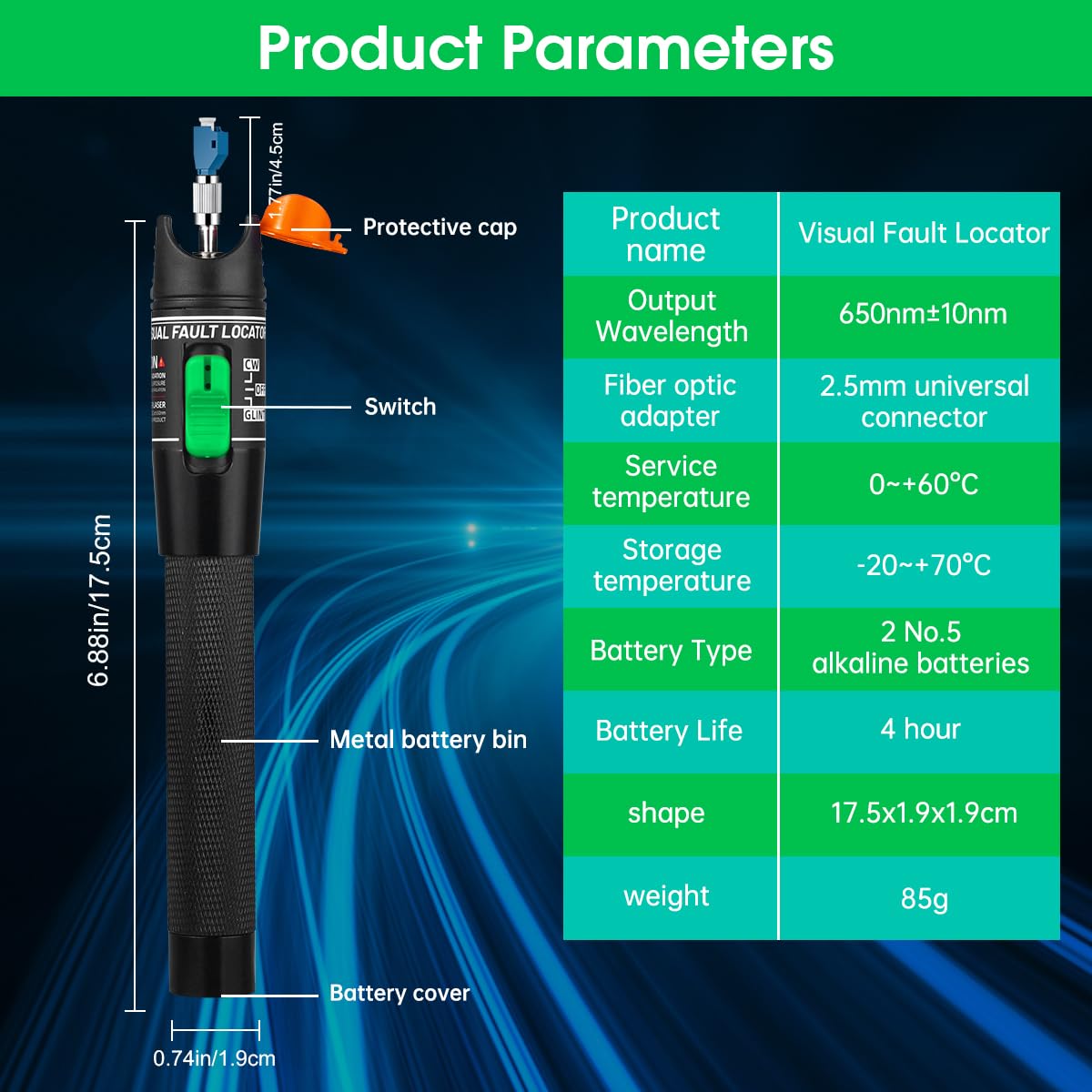 Fiber Optic Termination & Cleaning Kit with OPM VFL & Cleaver