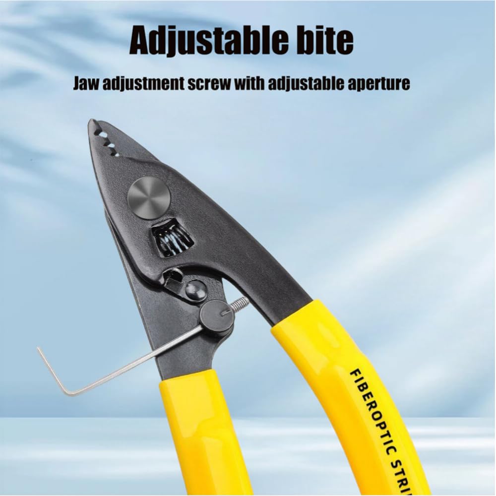 3-Port Fiber Optic Cable Stripper Tool with Tuning Wrench