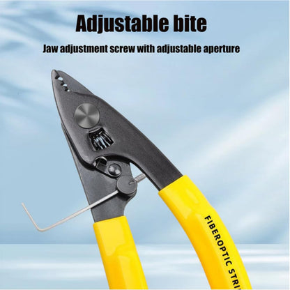 3-Port Fiber Optic Cable Stripper Tool with Tuning Wrench