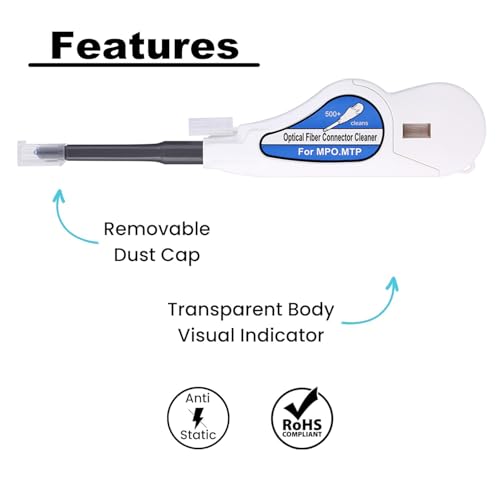 MTP/MPO Fiber Optic Connector Cleaner Tool