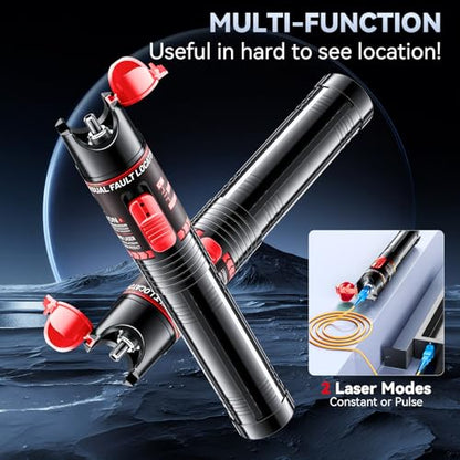 Rechargeable VFL Fiber Optic Tester Kit with FC to LC Adapter