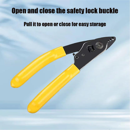 3-Port Fiber Optic Cable Stripper Tool with Tuning Wrench