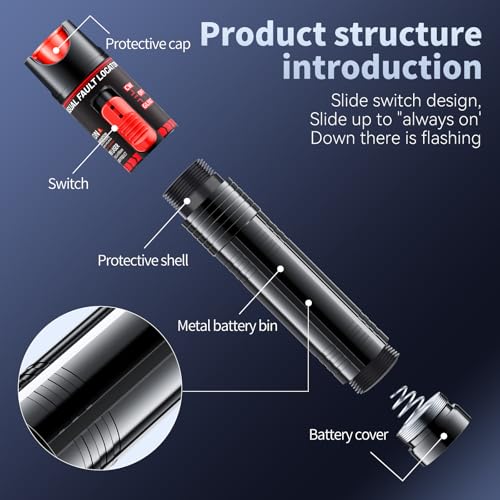 Rechargeable VFL Fiber Optic Tester Kit with FC to LC Adapter