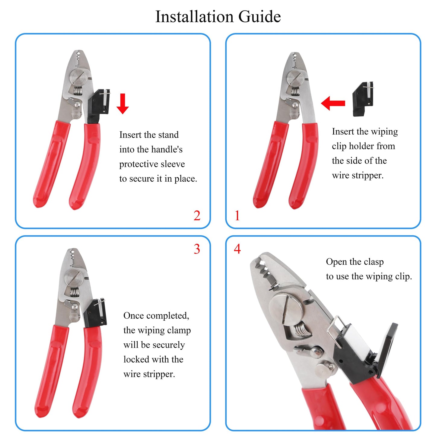 6-in-1 Multifunctional Fiber Optic Stripping & Cleaning Pliers