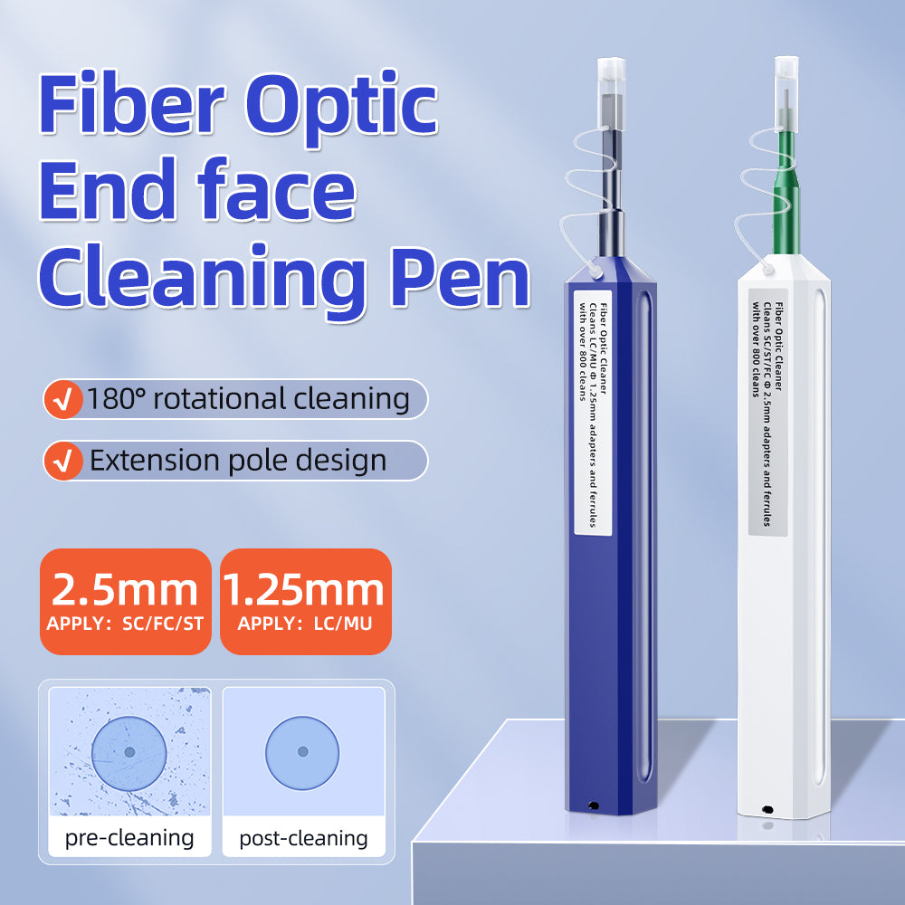 Fiber Optic Cleaning Pen Tool Kit for 1.25mm & 2.5mm Connectors