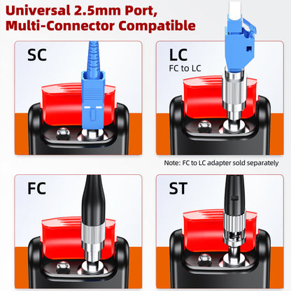 Rechargeable 2-in-1 VFL Fiber Optic Tester with LED Light