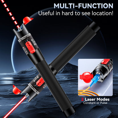 Visual Fault Locator (VFL) Fiber Optic Tester Kit with FC to LC Adapter