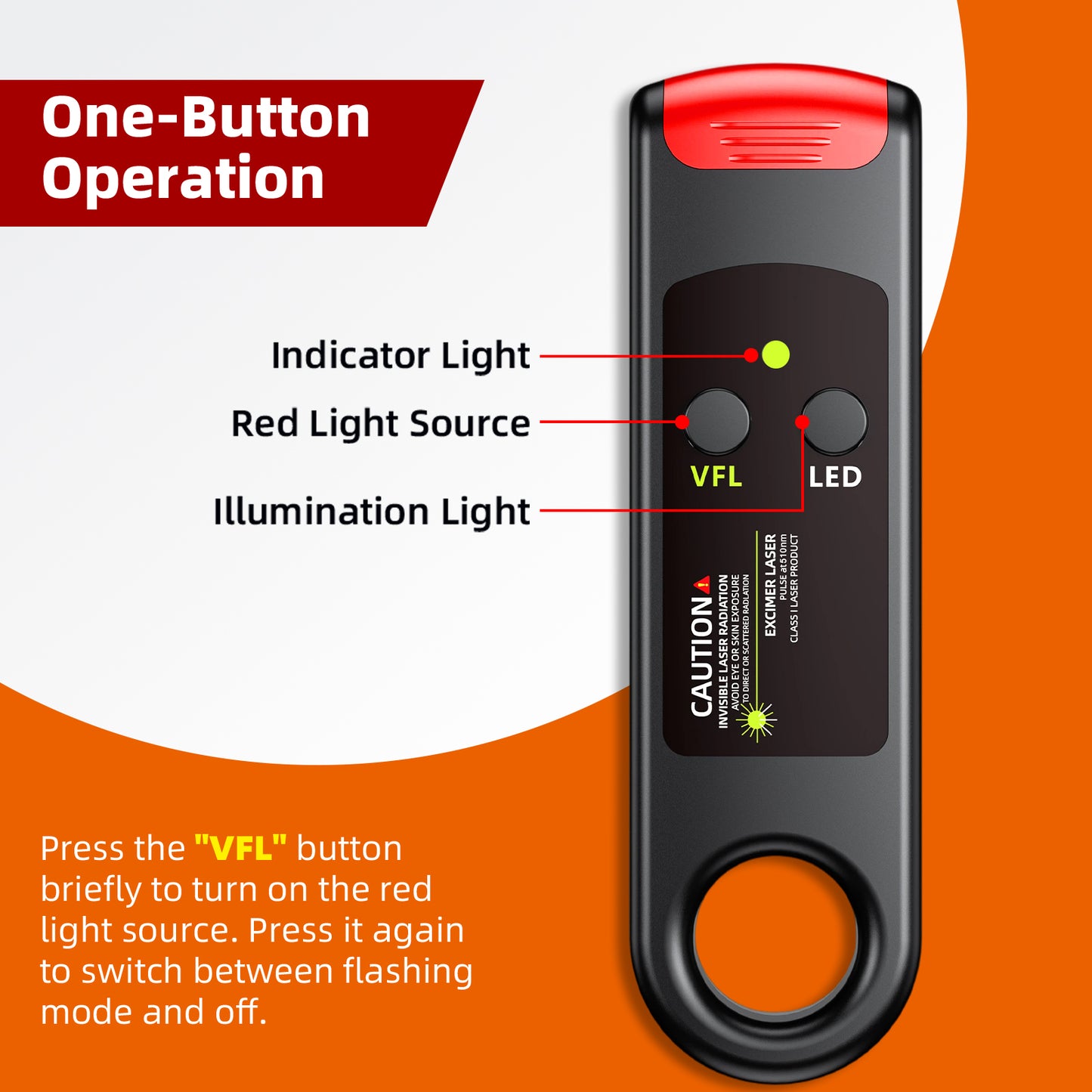 Rechargeable 2-in-1 VFL Fiber Optic Tester with LED Light