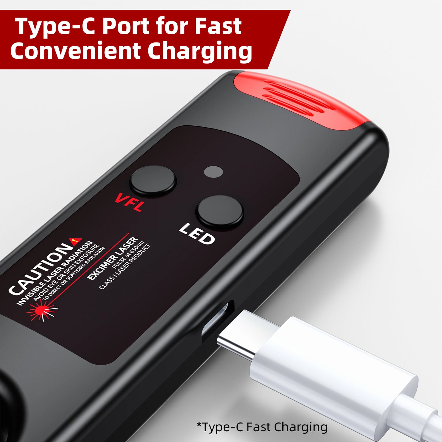 Rechargeable 2-in-1 VFL Fiber Optic Tester with LED Light