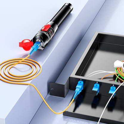 Visual Fault Locator (VFL) Fiber Optic Tester Kit with FC to LC Adapter